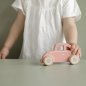 Preview: Little Dutch Holz Auto Rosa Wild Flowers LD7000 ab 12 Monate - Holzspielzeug Kinderauto